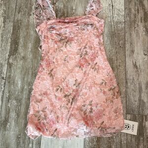 Cider Blush Floral Lace Dress